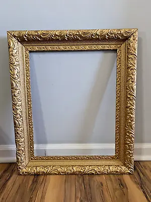 Vintage Ornate Wood Gesso Picture Frame 21 1/2  X 25 1/2  Fits 16 X 20 • $99.99