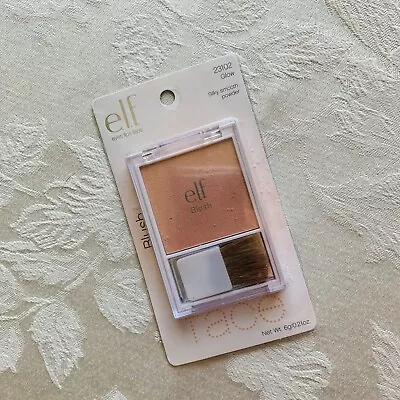 ELF Brand Blush Compact 23102 Glow Silky Smooth Powder W/Brush NEW Old Stock • $6.77