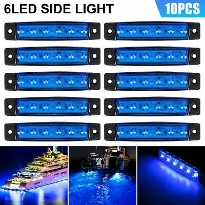 10X Marine Boat LED Deck Blue Courtesy Lights Waterproof Stern Transom Light USA • $12.85