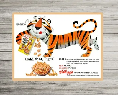 Vintage Tony The Tiger Metal Sign Retro Cereal Sign Mancave Garage Plaque Tin • £4.75