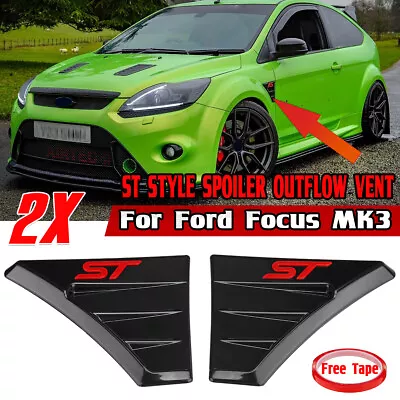 $22.41 • Buy Side Air Wing Vent Outlets Decorative For Ford Focus Mk3 Mk2 Fiesta St Badges