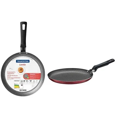 Tramontina Loreto 20389/722 22cm Non-Stick Aluminium Pancake Frying Pan Burgundy • £9.99