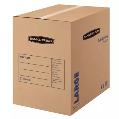 Large Moving Boxes 18  L X 18  W X 24  H Kraft/Blue 15/Carton • $100.72