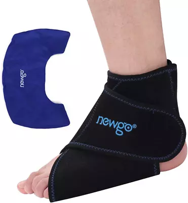 NEWGO®Ankle Ice Pack Wrap Reusable Hot Cold Compress Foot Ice Pack For Plantar • £16.57