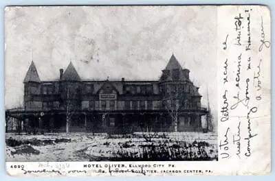 1906 Hotel Oliver Ellwood City Pennsylvania Pa Antique Postcard*rough Condition* • $19.95