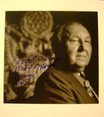 Charles Murray WWII Medal Of Honor MOH SIGNED BOOK PAGE AUTOGRAPHED • $35