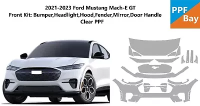 For Mustang Mach-E GT 2021-2023 Front Paint Protection Film PreCut Kit PPF • $299.95