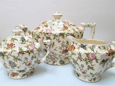 Vintage 1920s Japan Moriyama Mori-Machi Chintz Tea Set • $115.20