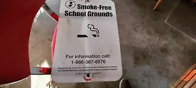Smoke Free School Grounds Sign ( Vintage ) • $25