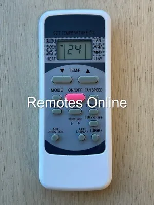 Kelvinator Air Conditioner Replacement Remote Control R51K/BGE R51K/BGCE • $13.99