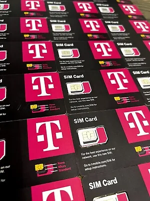 10-Pack T MOBILE Triple SIM Card R15  3 In 1  NANO • 4G 5G LTE • USE BY 10/24 • $24.95