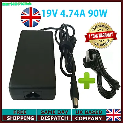 £11.99 • Buy 90w Adapter Charger For Hp Compaq Presario Cq61 Cq71 Uk With Uk Lead Power Cord