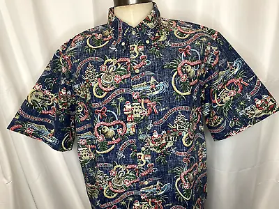 Reyn Spooner RARE 2015 Exclusive Mele Kalikimaka Hau'Oli Makahiki Hou Shirt XL • $149.99