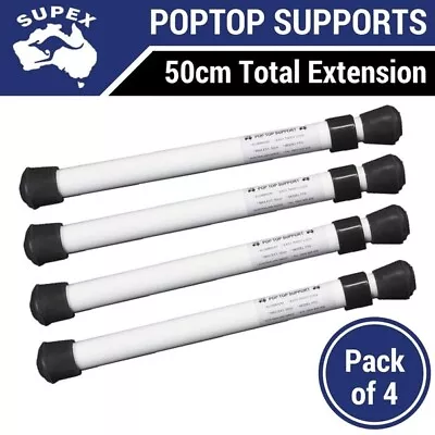 Set Of 4 White Pop Top / Poptop Caravan Roof Support Poles - 50cm Extension • $79.95