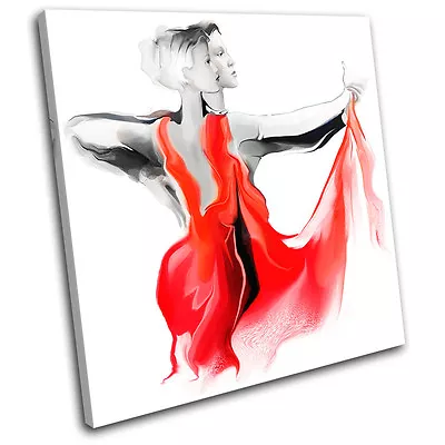 Ballroom Dancing  Performing SINGLE CANVAS WALL ART Picture Print VA • £29.99