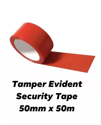 Red Tamper Proof Void Evident Tape Packing Strong Tamper Sealing Security Tape  • £17.10