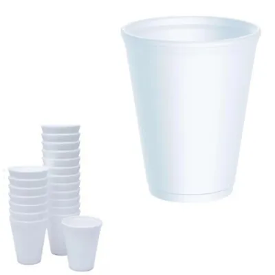 £4.99 • Buy 7oz Polystyrene Foam Drinking Cups Pack Of 25