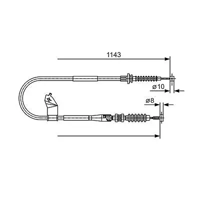 BOSCH Cable Pull Parking Brake 1 987 482 055 FOR MX-5 Genuine Top German Qualit • $40.41