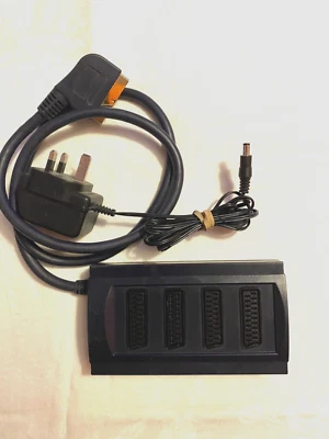 £14.99 • Buy 5 Way Scart Cable Powered Switch Box Adapter Extension Tv Dvd Video Retro Game