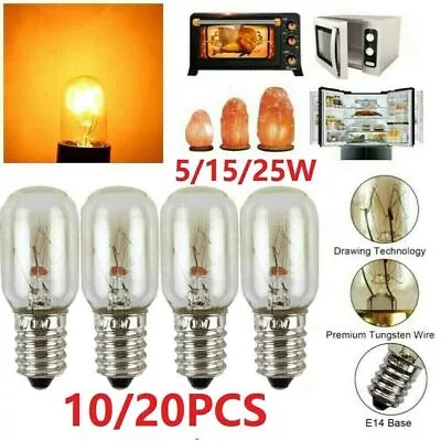 10/20X Himalayan Salt Lamp Globe Bulb Light  Heat Resisting 7W/15W/25W E14 Lamp • $15.68