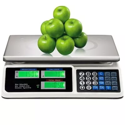 66 Lbs Digital Weight Scale Food Stainless Steel Kitchen Market Electric Balance • $41.97