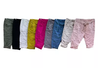 £12.99 • Buy  Ladies Italian Stretch Hot Pants Plain Magic Comfy Lagenlook Shorts New