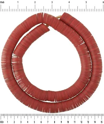 Old Czech Bohemian Beads African Trade Heishi Vulcanic Vulcanite Red Disks  • $19.93
