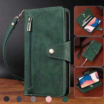 $10.99 • Buy Zip Wallet Case For IPhone 11 12 13 Pro 14 XR 7 8 SE 6S Leather Flip Phone Cover