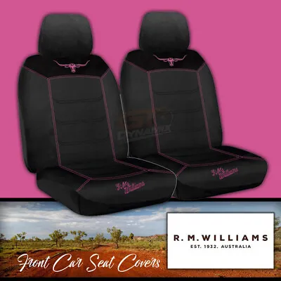 $79.95 • Buy PINK RM Williams Longhorn Cool Mesh Front Car Seat Covers Size 30 RMW 1xPair