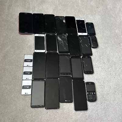 LOT OF 23 - Android Phones - Samsung LG UMX Motorola | FOR PARTS • $249.99