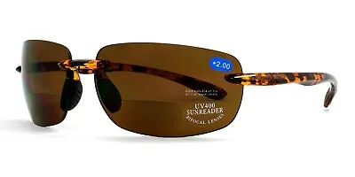 Rimless Bifocal Sunglasses Sun Reader UV400 Sport Reading Glasses For Men Women • $13.94