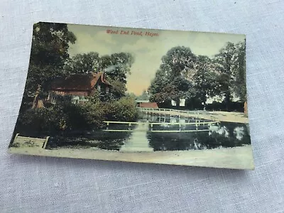 Wood End Pond Hayes Middlesex - 1910 Postcard • £2