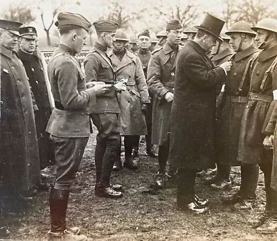 WW1 US MARINE CORPS MAJ GEN LEJEUNE At DECORATION CEREMONY 1919 STEREOVIEW PHOTO • $112