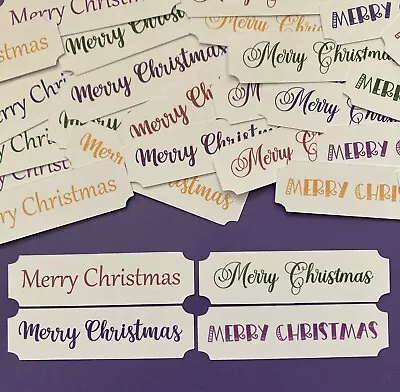 44 Mixed Christmas Card Making Sentiments Embellishments Card Toppers Banners • £3.99