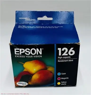 Epson 126XL C/M/Y 3pk Color Ink Cartridges - (T126520-CP) EXPIRED 04/2023 • $18.99