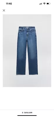 ZARA High Rise Straight Leg Jeans Womens Size 6 • $10.50