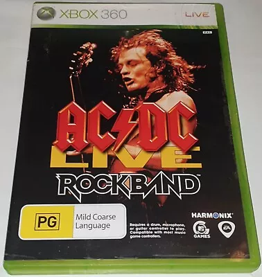 RockBand : AC⚡DC LIVE  - Xbox 360 Game - Complete With Manual - Free Post • $12.99