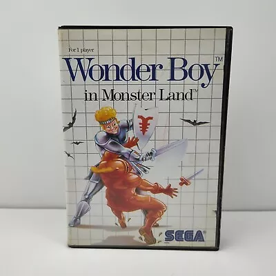 Wonder Boy In Monster Land (Sega Master System 1988) SMS No Manual Broken Case • $25