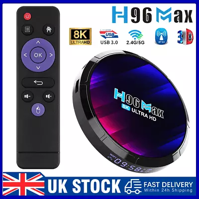 H96 Max RK3528 Android 13 Smart TV Box Quad Core 8K UHD 5G WiFi Media Player HOT • £29.99