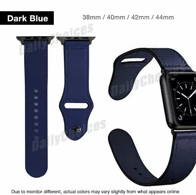 $11.95 • Buy Genuine Leather Strap IWatch Band For Apple Watch Series 7 6 5 4 3 21 SE 40 44mm