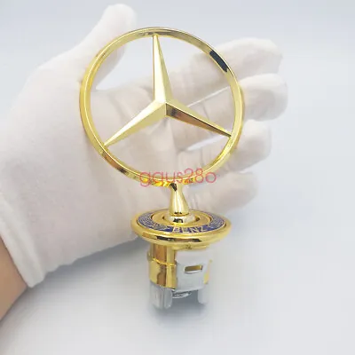 Emblem For Mercedes Star Gold 3D Hood Logo Badge W210 W202 W203 C200 W211 New • $44.99