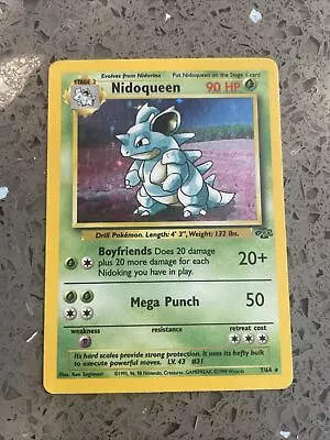 Pokémon TCG Nidoqueen Jungle 7/64 Holo Unlimited Holo Rare LP • $16.99