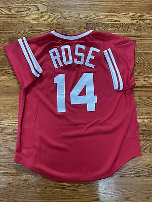 Mitchell & Ness Cincinnati Reds PETE ROSE Baseball Jersey *NWT* MENS XL • $59.99