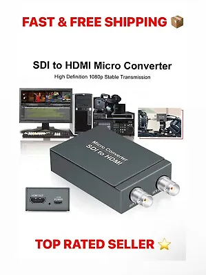 1 SDI In To 2 HDM + SDI Out Mini HD Video Micro Converter Audio Switcher - NEW! • $26.99