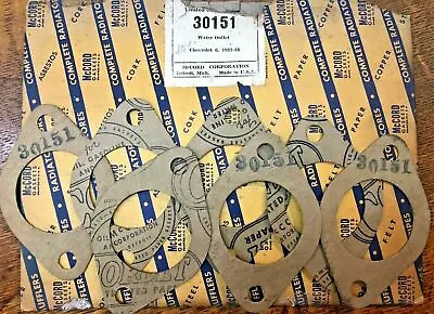 McCord 30151 Water Outlet Gasket Set NOS Chevy 6 1937-1948 Lot 7 Original Box • $17.50