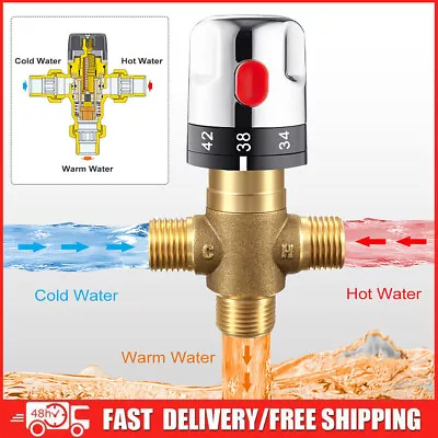 Water Temperature Mixing Valve Thermostatic Shower Mixer Controls Tempering Taps • $19.99