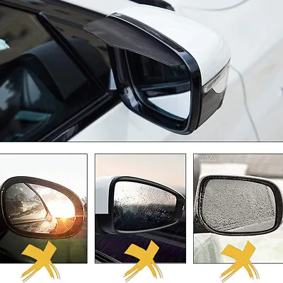 2Pcs Car Black Rear Side View Rain Mirror Board Eyebrow Guard Visor Sun • $7.69