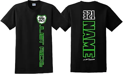 Just Ride Custom Number Plate Youth T Shirt Child Mx Motocross Personalized • $34.99
