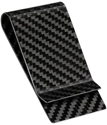 SERMAN BRANDS - Carbon Fiber Money Clip Wallet Credit Card Cash Holder Black  • $14.95