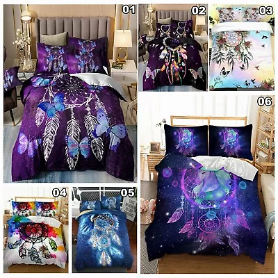 Dream Catcher Doona Quilt Duvet Cover Set Single/Double/Queen/King Size Bed Set • $31.34